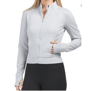 Yogalicious Lux Crosstrain Everyday Full Zip Heather Gray Jacket XL NWT